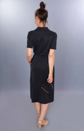 Piqué-Kleid schwarz
