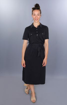 Piqué-Kleid schwarz